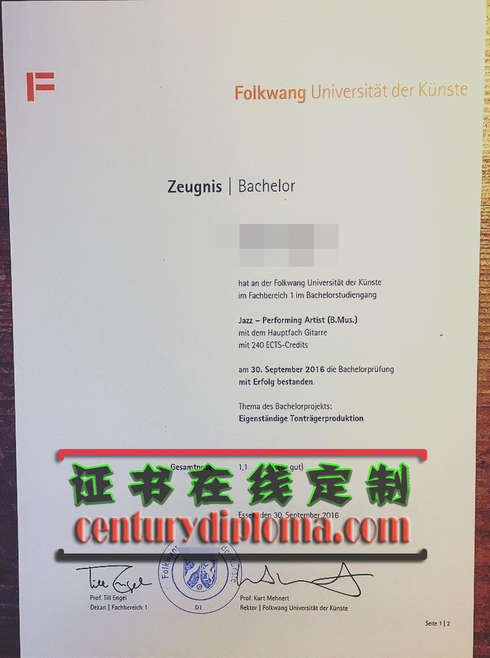 富克旺根艺术大学文凭加急办理：助你顺利留学与就业