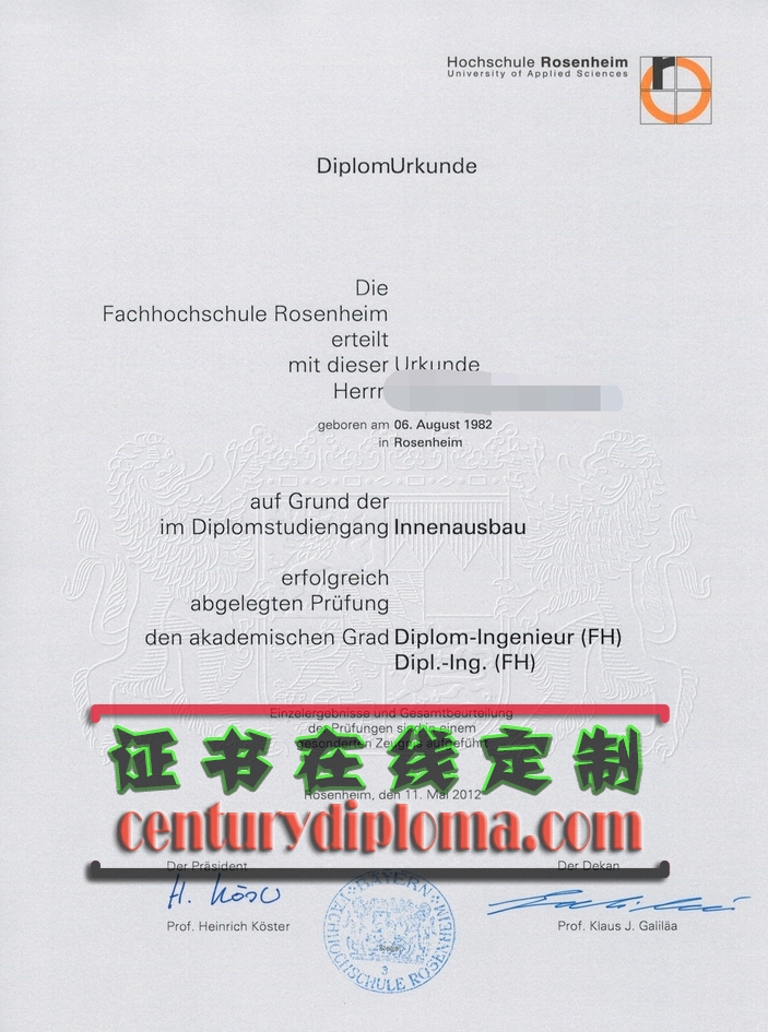罗森海姆高等专业学院文凭：哪里可以买到？