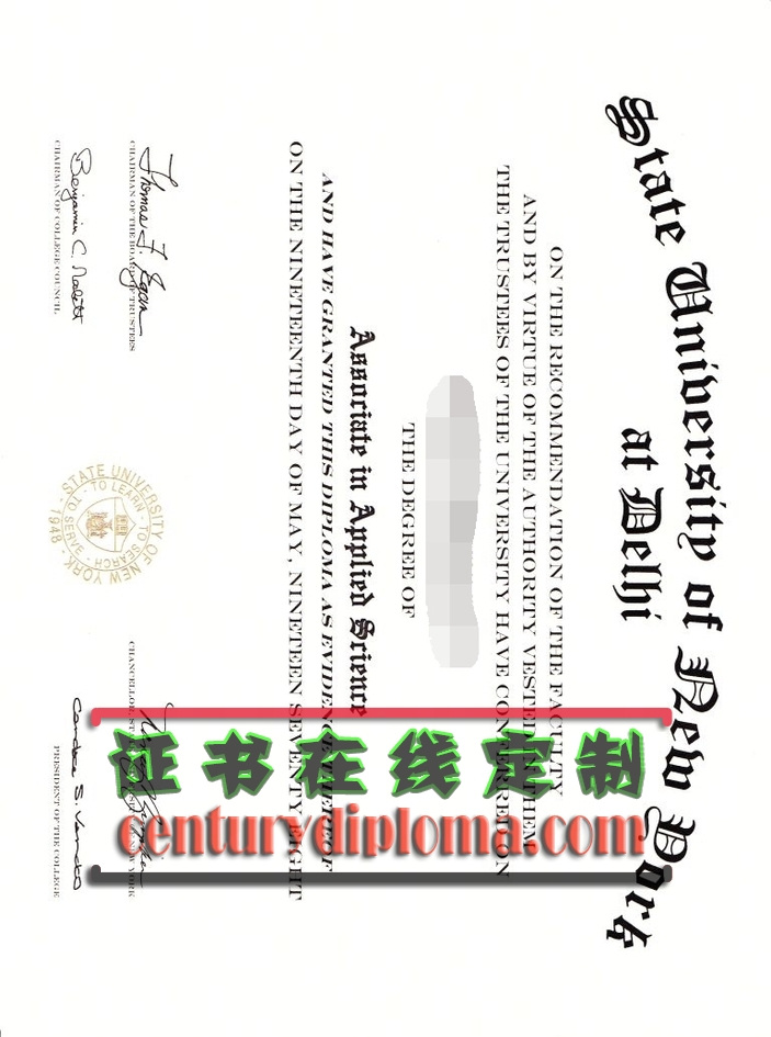 新版纽约州立大学德里学院文凭：亮点解读